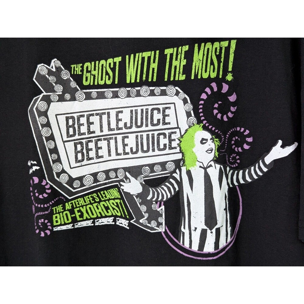 NWT Beetlejuice Ghost With The Most T-shirt Unisex XL Black 80s Movie Retro